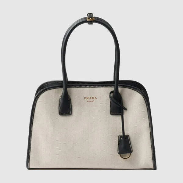 프라다 미디움 린넨 블렌드 가죽 1BG572